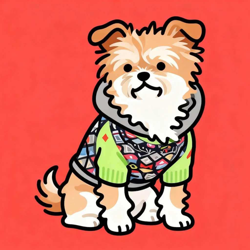 Flat Illustration AI-generated image prompt example